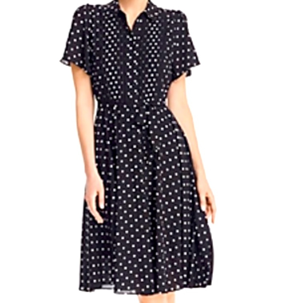 Nanette Lepore Polka Dot Dress in Blk/ Crm